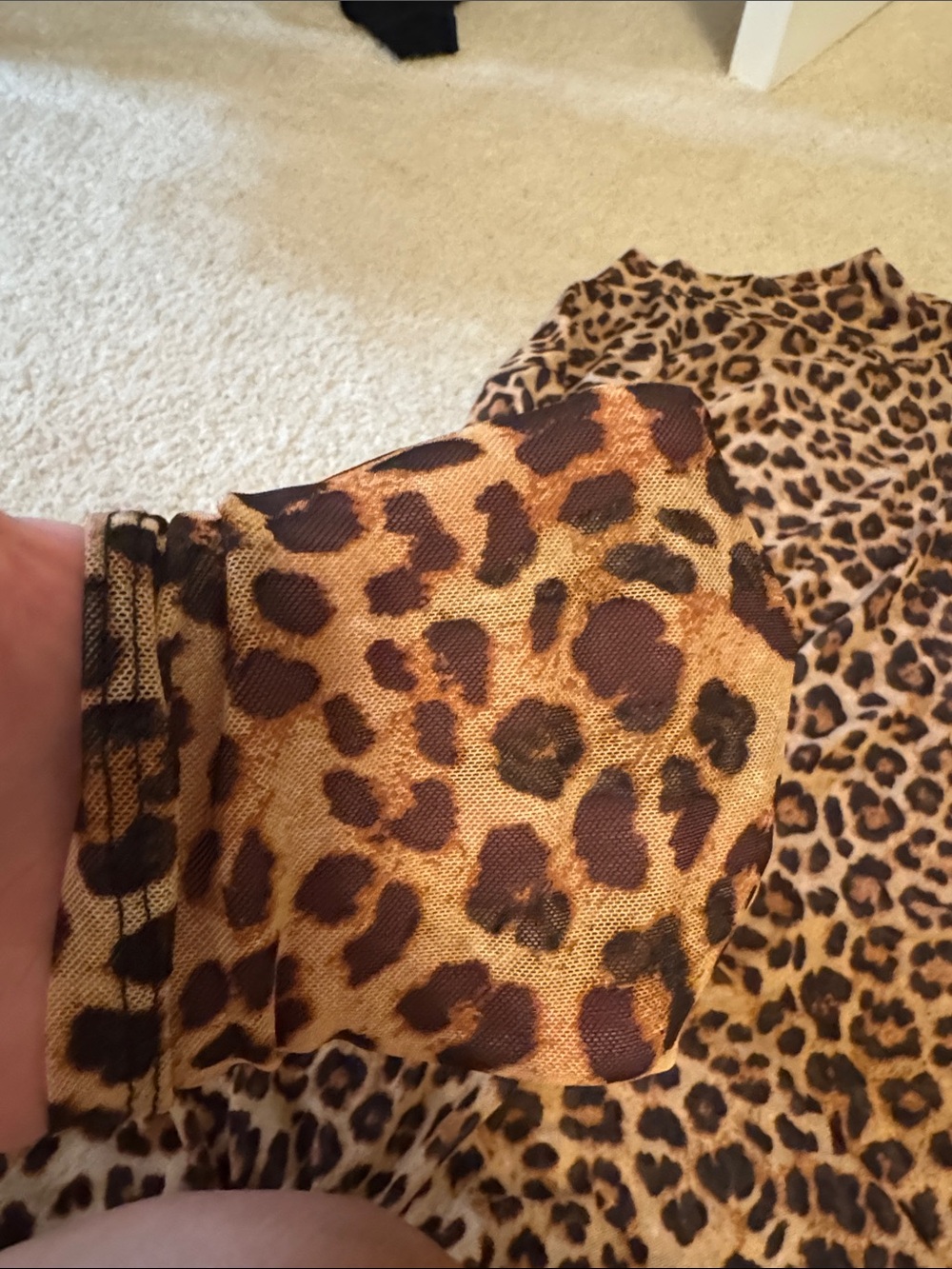 torrid Leopard Print Long Sleeve Top - Brown/Black - Picture 6 of 9